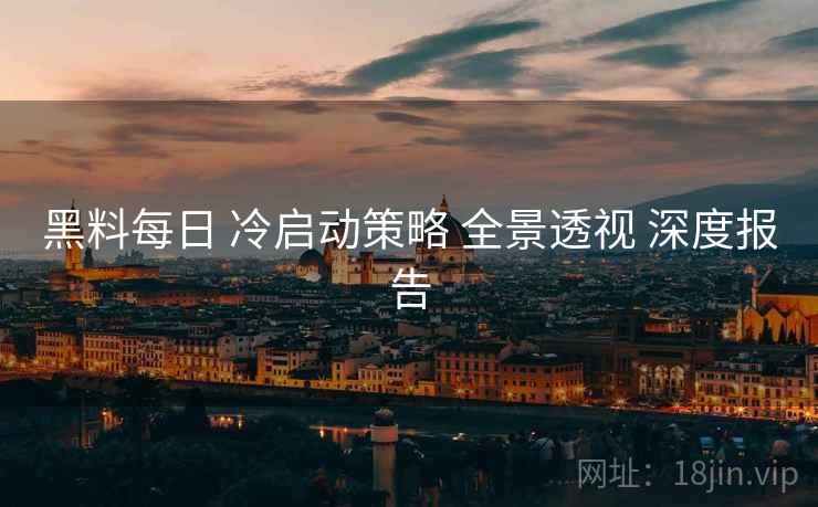 黑料每日 冷启动策略 全景透视 深度报告  第2张