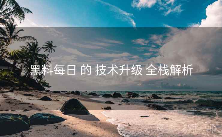 黑料每日 的 技术升级 全栈解析  第1张
