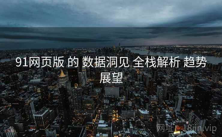 91网页版 的 数据洞见 全栈解析 趋势展望  第1张