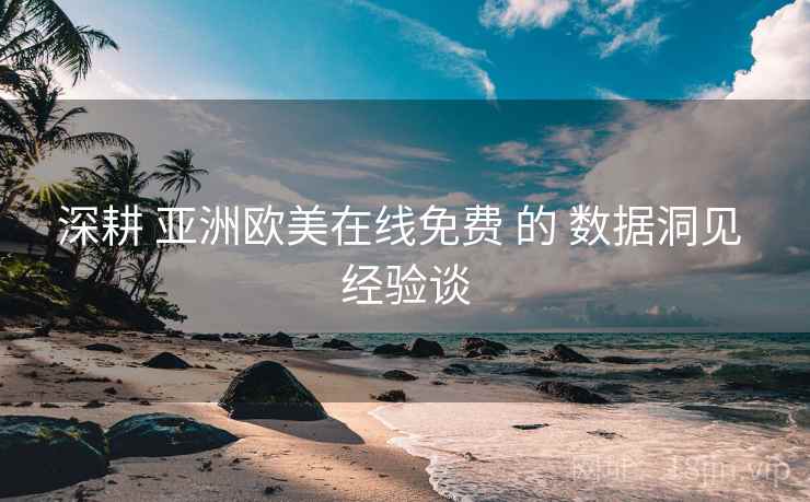 深耕 亚洲欧美在线免费 的 数据洞见 经验谈  第1张