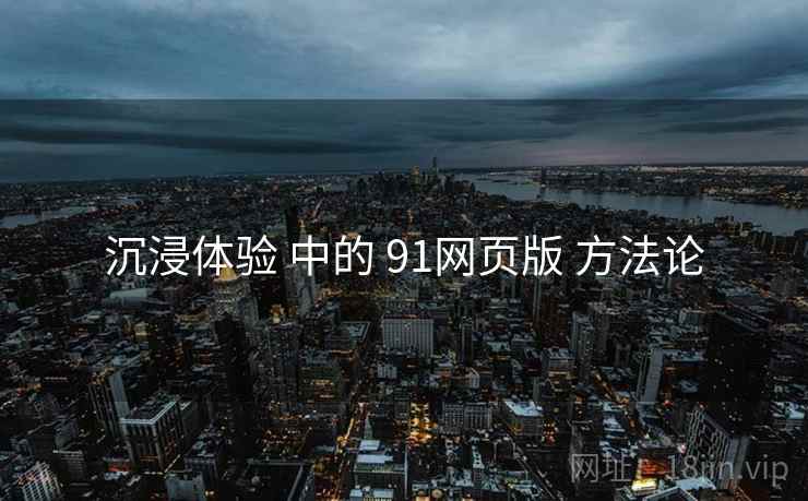 沉浸体验 中的 91网页版 方法论  第2张