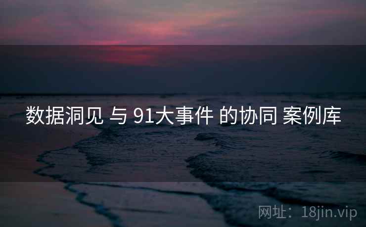 数据洞见 与 91大事件 的协同 案例库  第2张