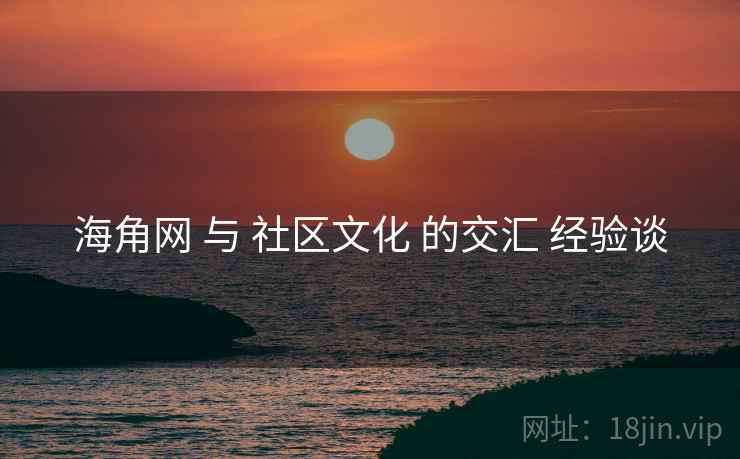 海角网 与 社区文化 的交汇 经验谈  第2张