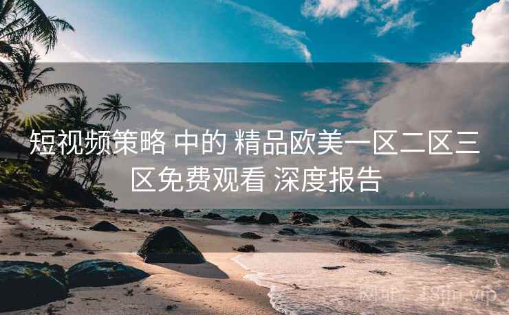 短视频策略 中的 精品欧美一区二区三区免费观看 深度报告  第1张